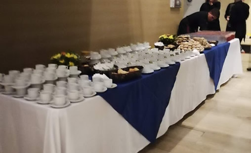 Coffe break en edificio bicentenario