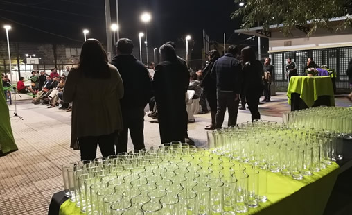 Inauguración cancha programa quiero mi barrio de la comuna de La Cisterna